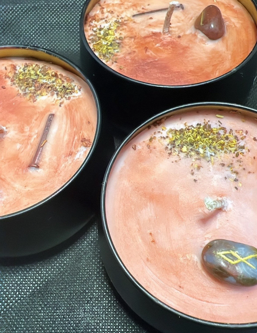 WaterBruja - Wholesale Jar/Filled Candle - Uncrossing Candle, Bloodstone Candle, Jinx Breaker7