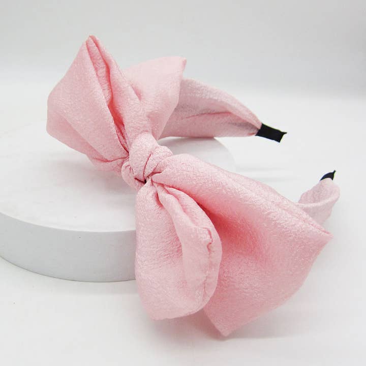 Fashion City - Wholesale Fashion Headband - Women's - Fluffy Colorful Bow Headband