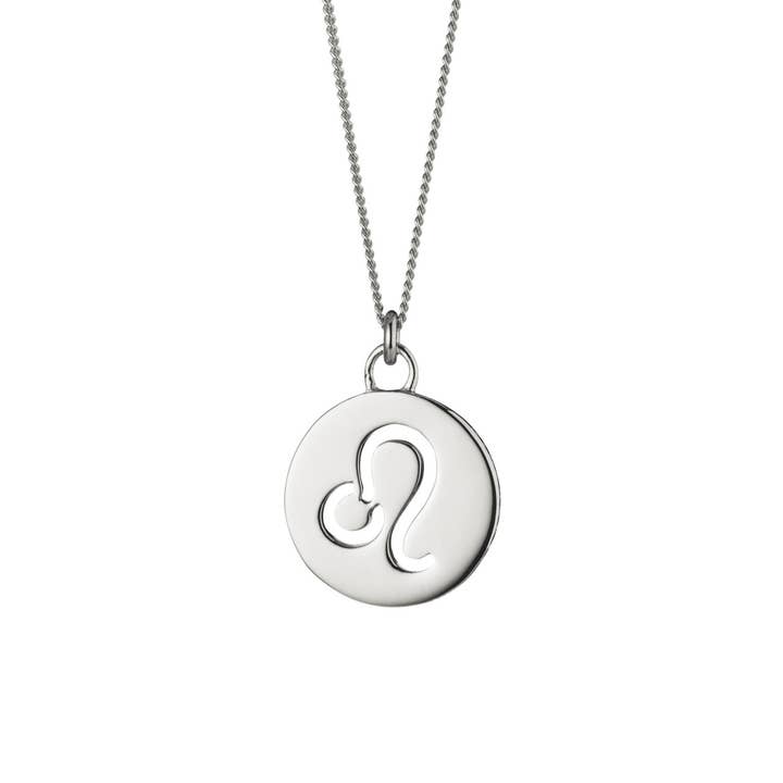 Collier signe du zodiaque Leo 925/- en argent sterling rhodié pour la vente par caï
