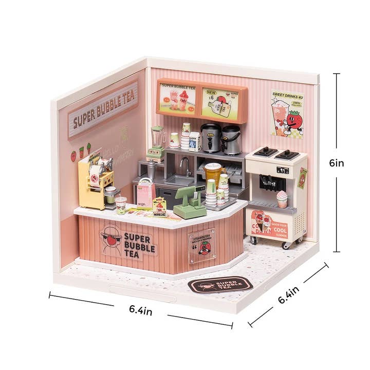 Magnote - Wholesale DIY Craft Kit - Rolife Double Joy Bubble Tea DIY Miniature House Kit