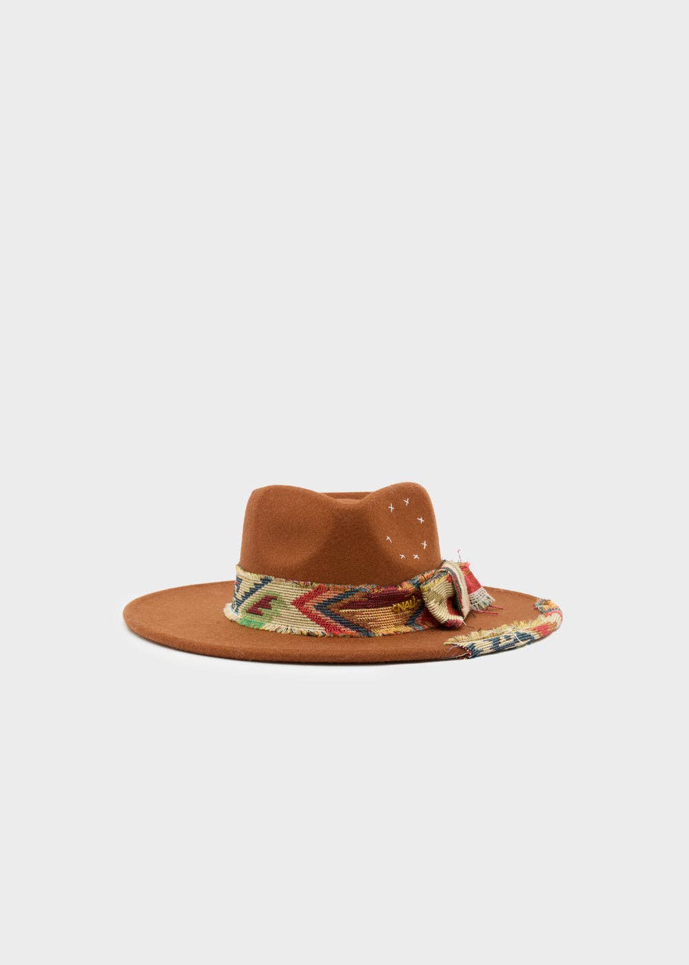 NALI' - Wholesale Fedora - Women's - JANE HAT WIDE BRIM BROWN RIBBON - N641