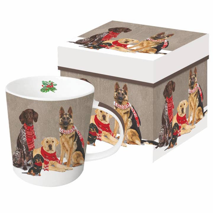 MUG IN GIFT BOX-SCARF DOGS for wholesale by Paperproducts Design • Ambiente