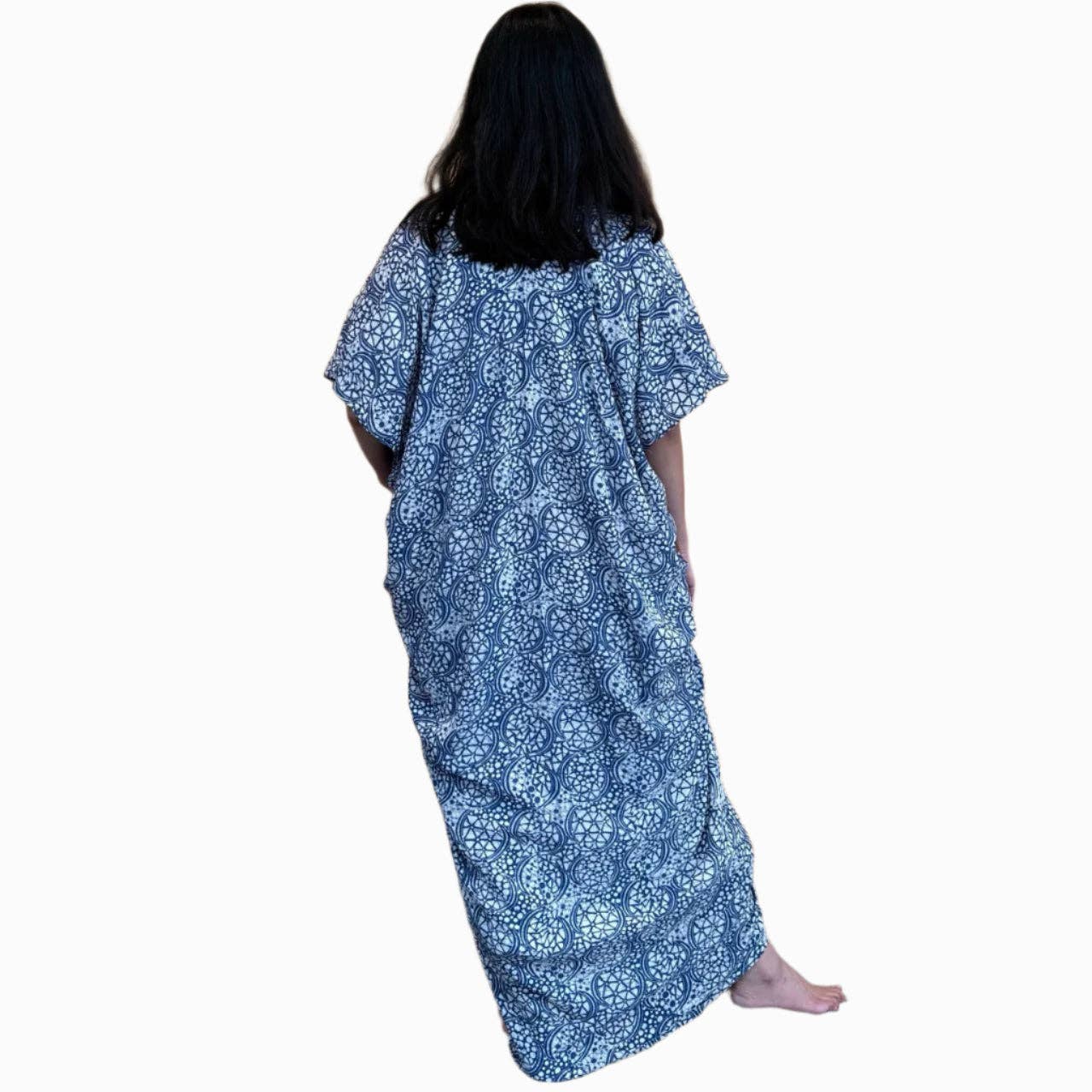 Kasih Co-op – wholesale Kaftan – Women's – Hand Dyed Batik Kaftan Dress 100% Soft Cotton Material, Maxi, Long, Stone Dress, Caftan5