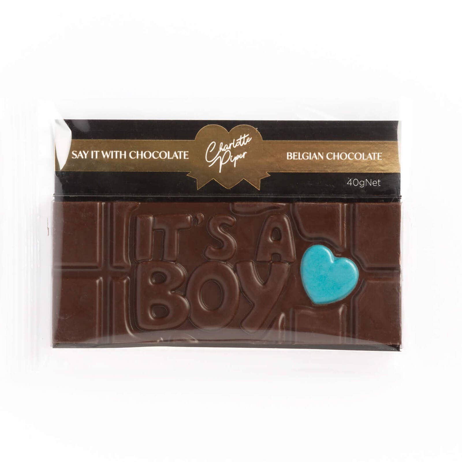 Charlotte Piper - Wholesale Chocolate Bar - It's a Boy Chocolate Bar 40g Milk Chocolate(12)