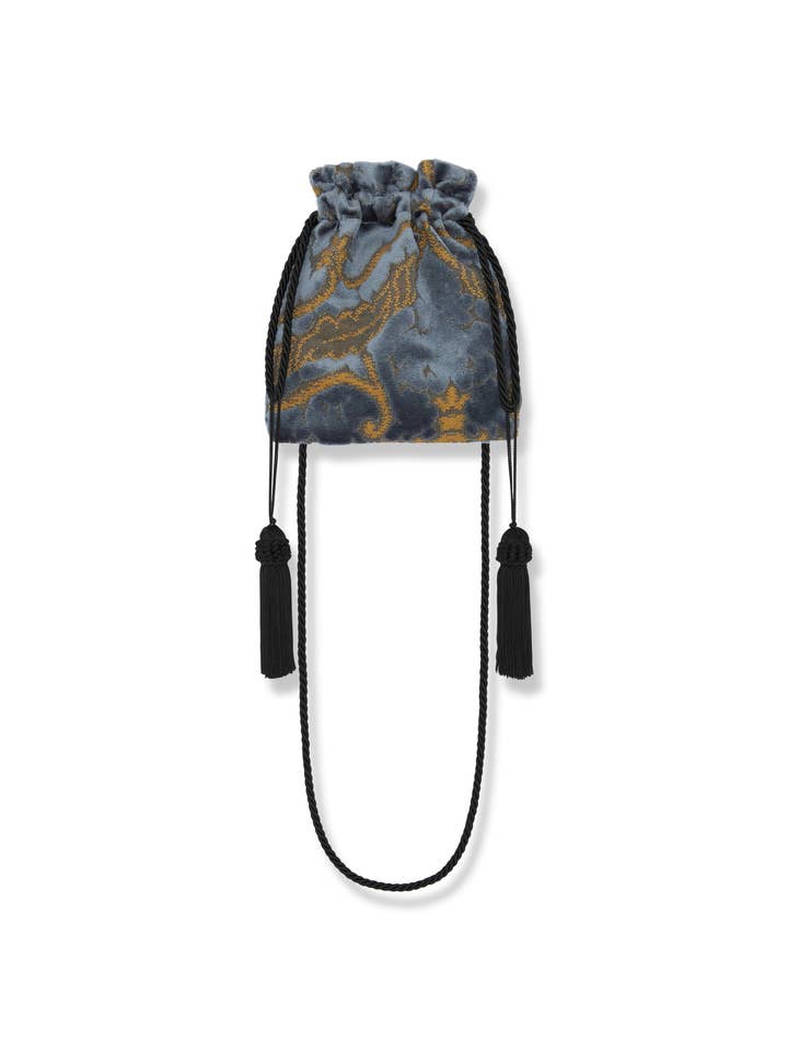 POWER POUCH - VENETIAN BROCADE - INSIGNIA BLUE for wholesale by Angie Power