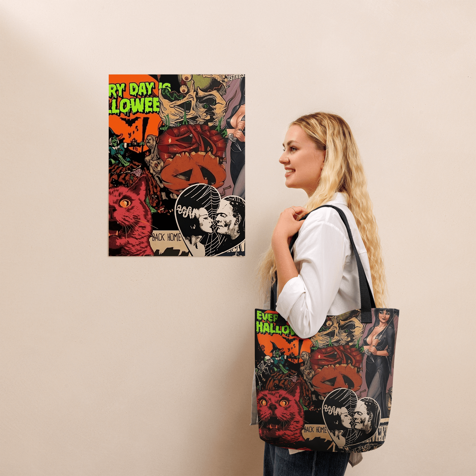 Goth Cloth Co. - Wholesale Tote Bag - Women's - Halloween Horrors Tote Bag5