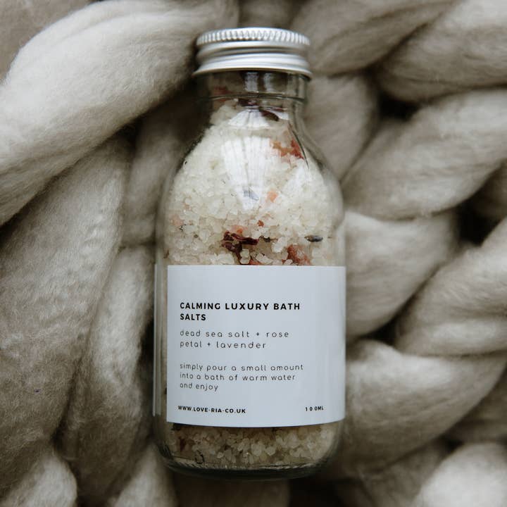 Calming Luxury Bath Salts 100g for wholesale by Ria