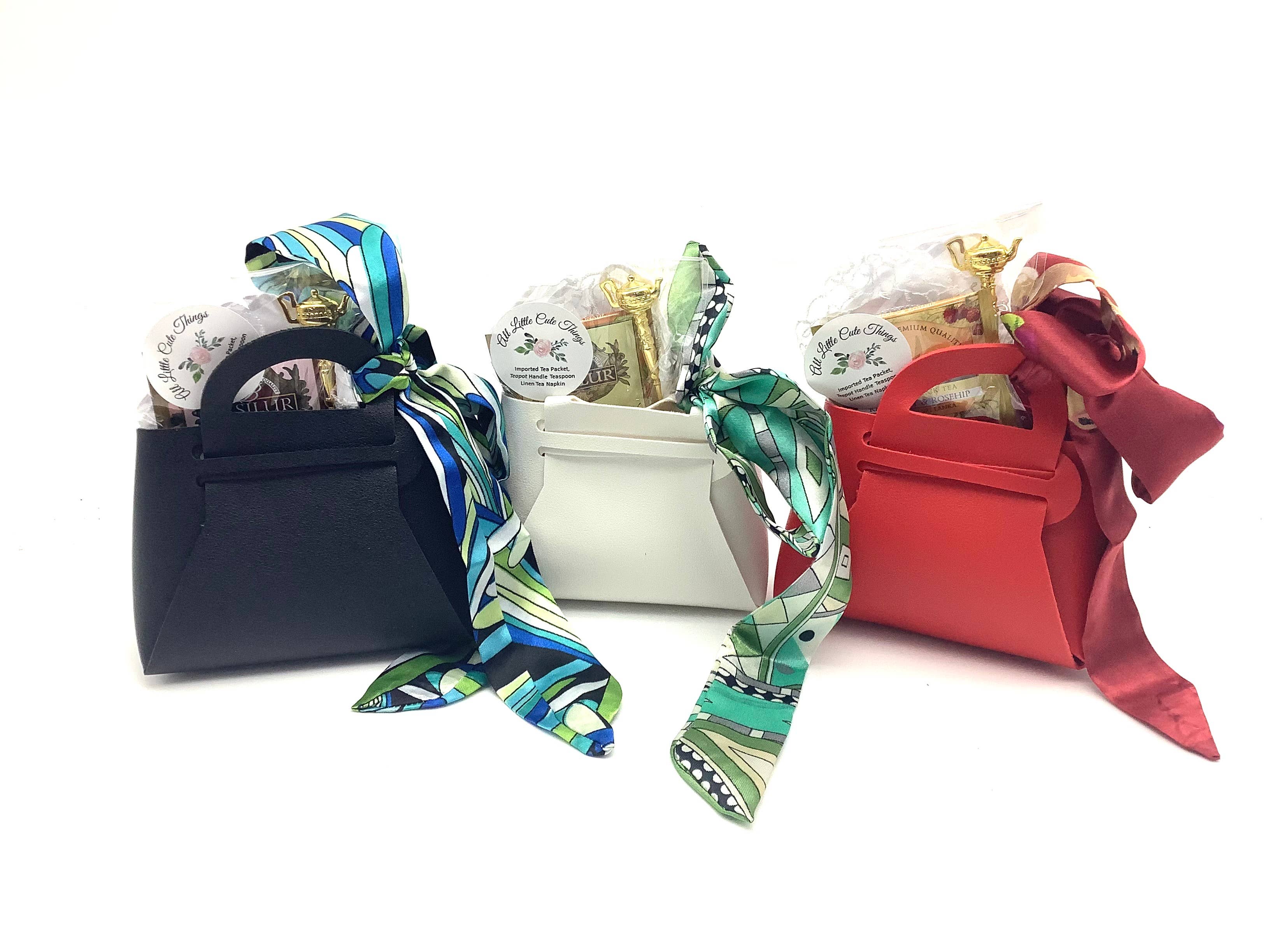 All Little Cute Things – wholesale Gift bag set/pack – Tea Party Gifts, Fashion Purse accessory ribbon Spoon Napkin1