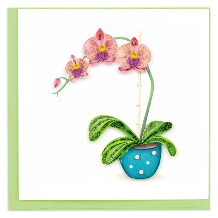 Quilling Card - Wholesale Everyday Greeting Card - Potted Orchid