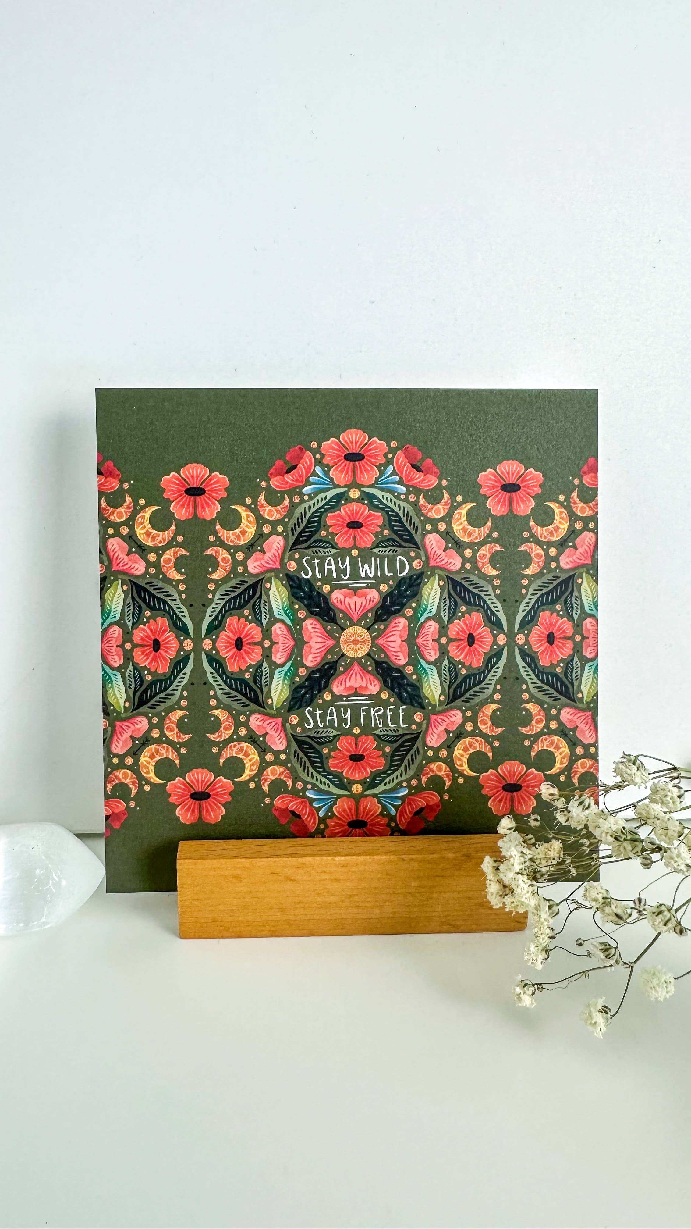 Kristin Heldt Art - Wholesale Art Print - Stay Wild Stay Free 4x4 Art Print2