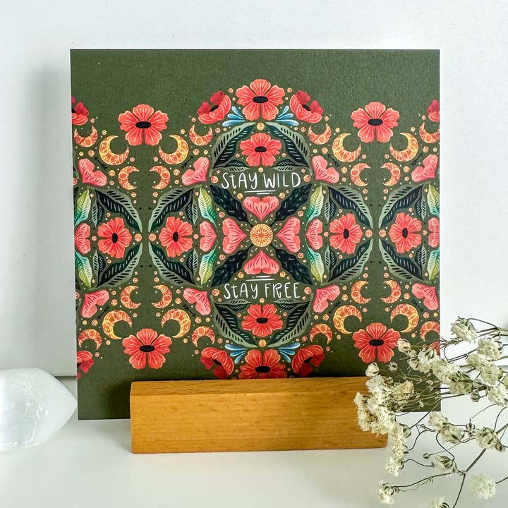 Kristin Heldt Art - Wholesale Art Print - Stay Wild Stay Free 4x4 Art Print2