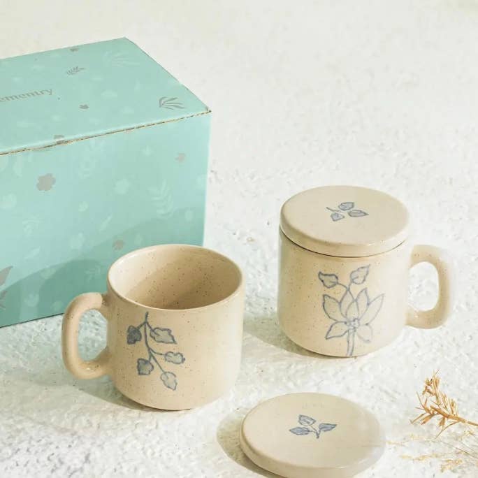 Indriya Home - Wholesale Coffee Mug - fiore ceramic mug set of two2