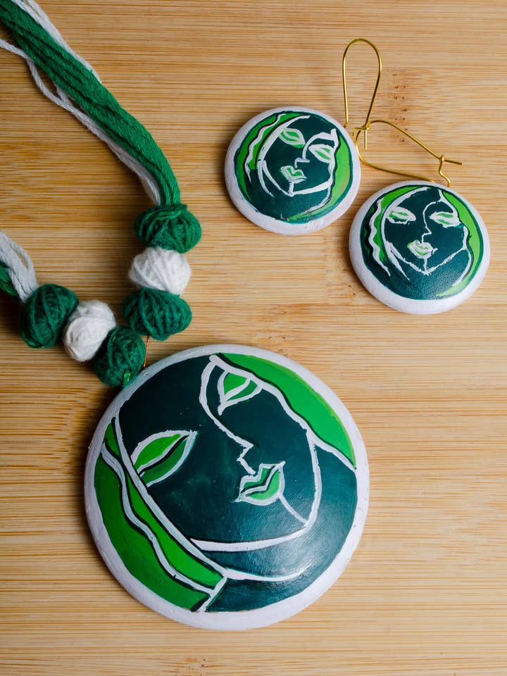 Minimalist Jewelry Set | Clay Jewelry | Green Girl Jewelry for wholesale by Cordelia Kraft