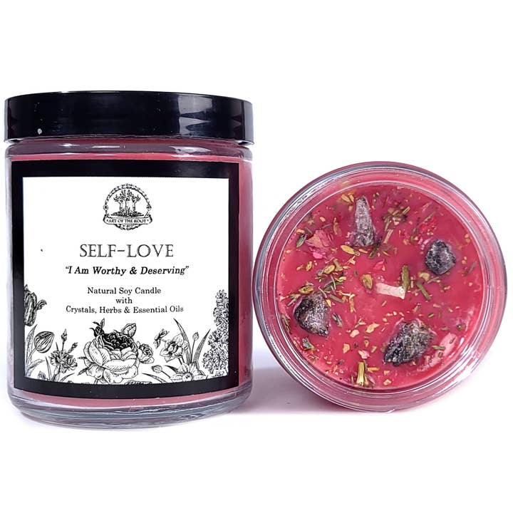 Self-Love Affirmation Soy Candle for wholesale by Art of the Root