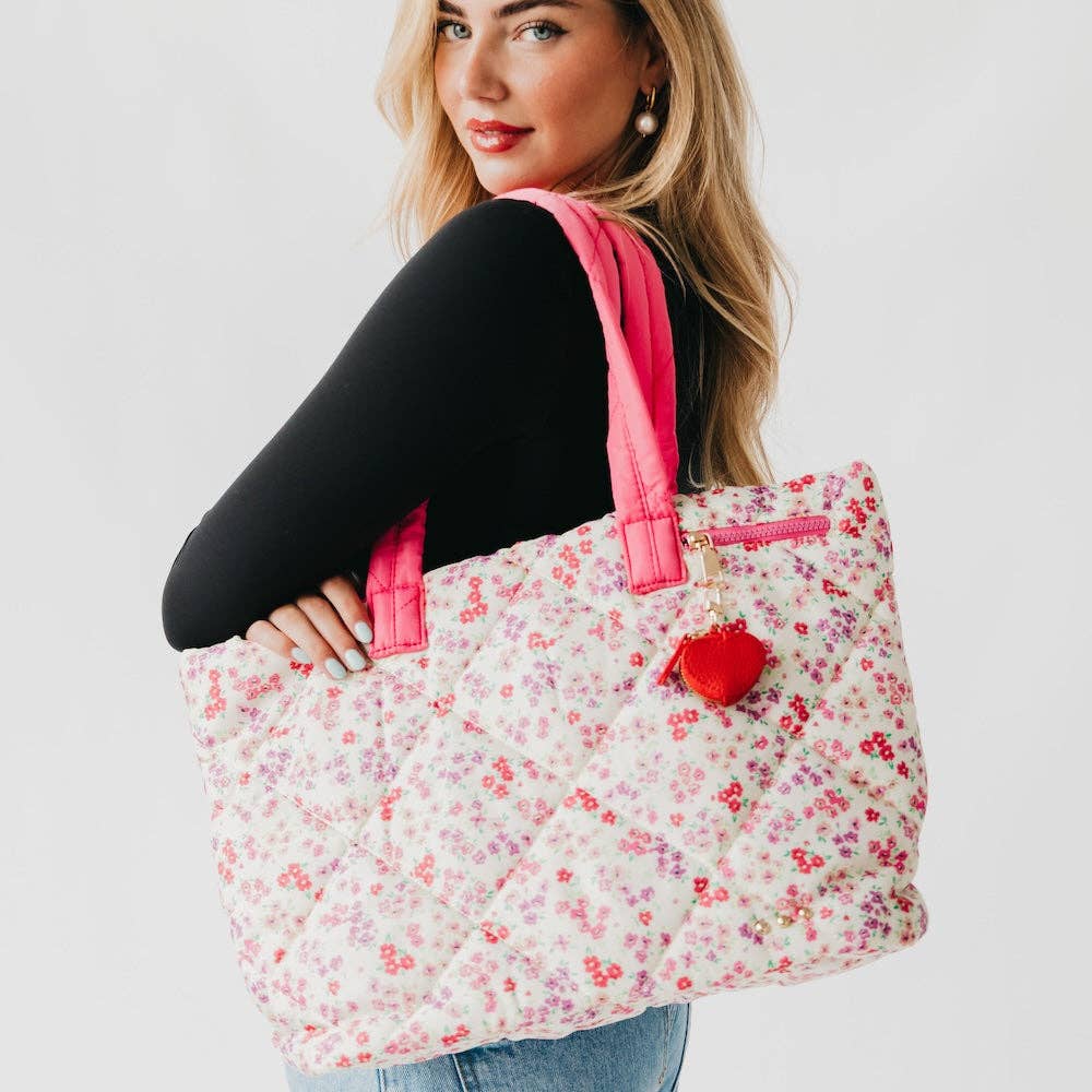 Pretty Simple - Vente Tote bag – femme - Sac fourre-tout matelassé Presley Puffer avec pochette18