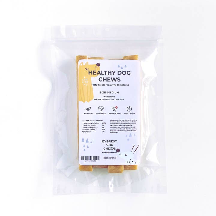 Healthy Yak Cheese Dog Chews (Bulk Orders With Packaging) for wholesale by Everest Yak Chews