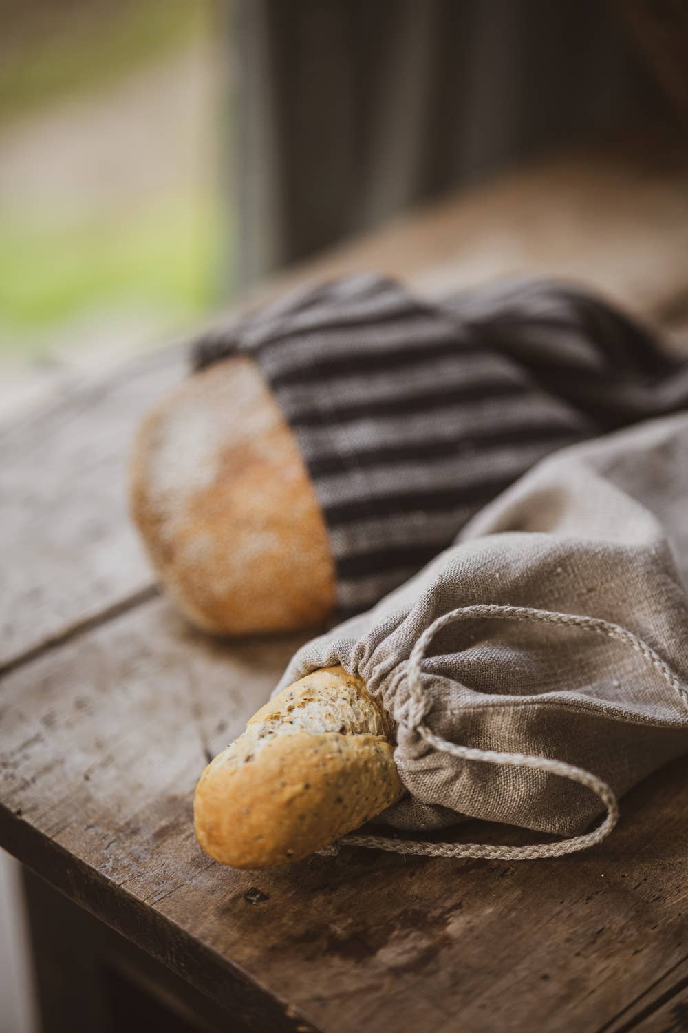 Epic Linen - Wholesale Food Storage Wrap/Bag - Linen Baguette Bag With Drawstrings, Sustainable Storage Bag (Copy)2