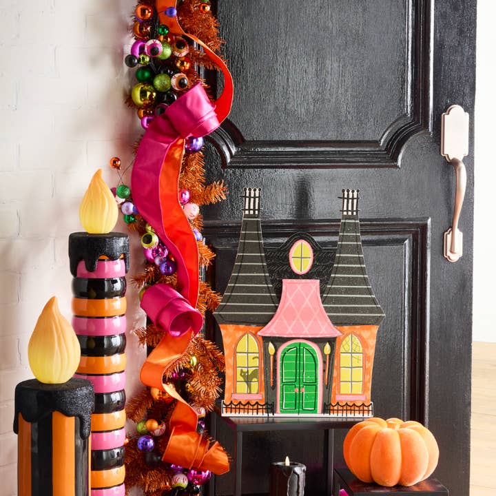 Dunn Deals - Wholesale Flameless candle - Halloween Carnival - 38" HALLOWEEN POLKA DOT BATTERY OPERATED CANDLE2