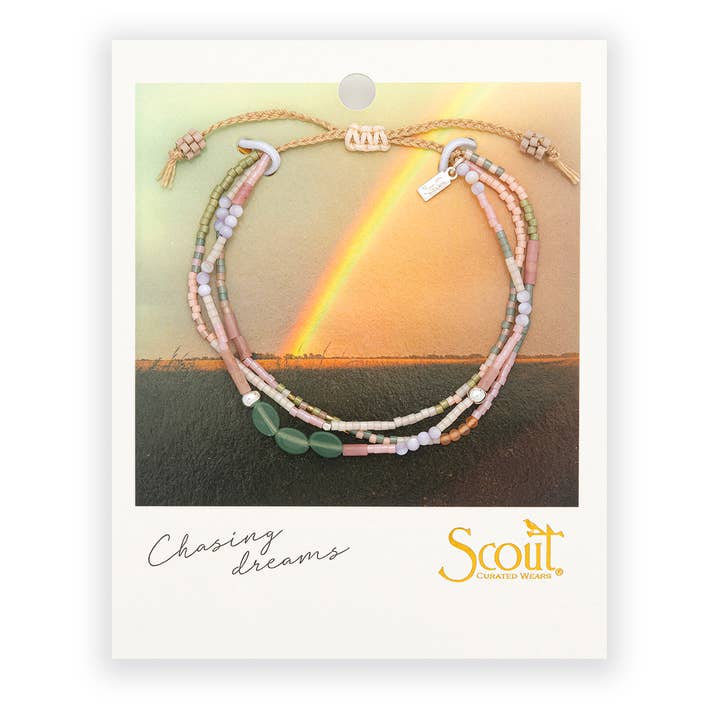 Scout Curated Wears - Wholesale Beaded Bracelet - Mixed Media Bracelet - Optimism/Green Aventurine/Silver