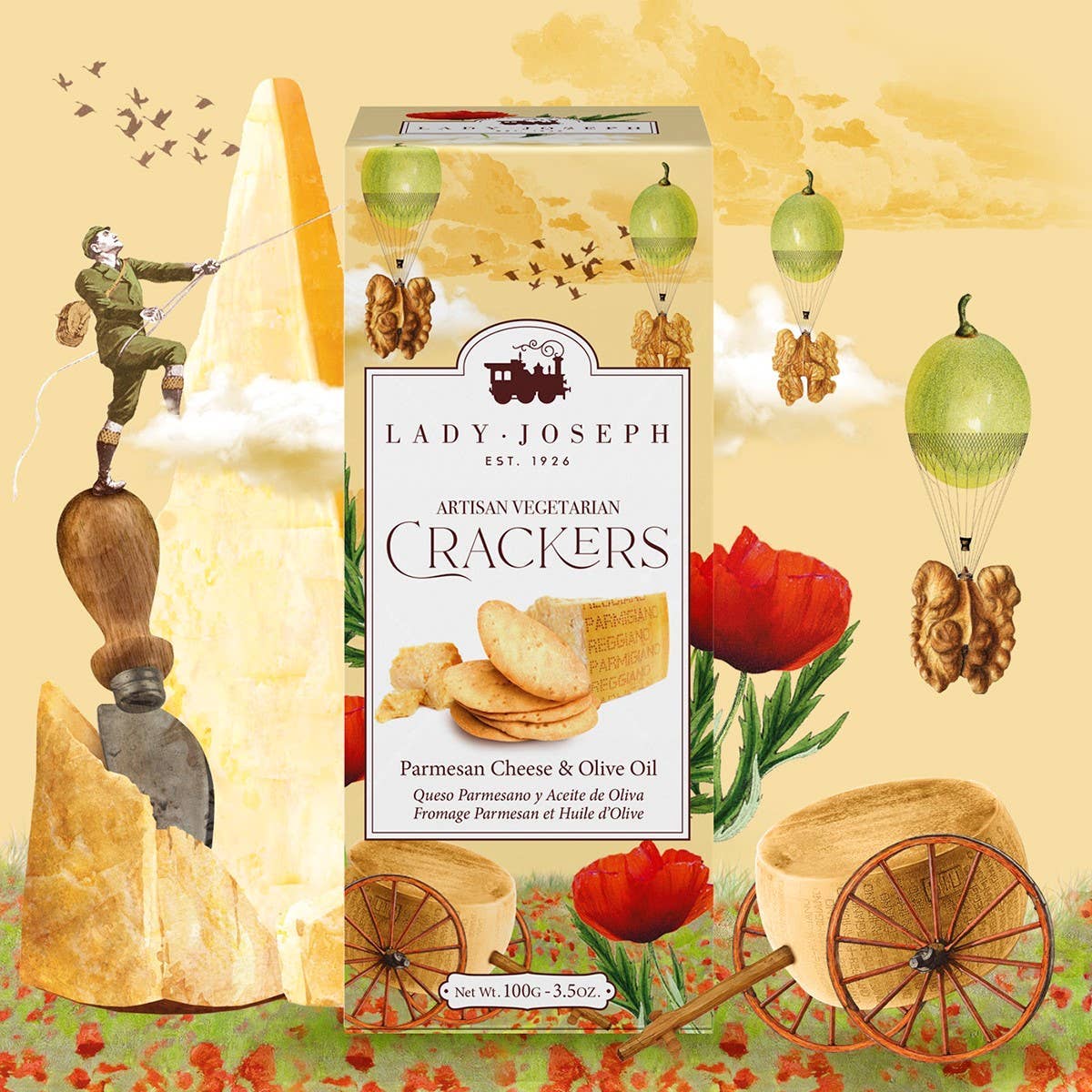 Lady Joseph Bakery - Wholesale Crackers - Parmesan  And Olive Oil Crackers (Cheese Snack)2