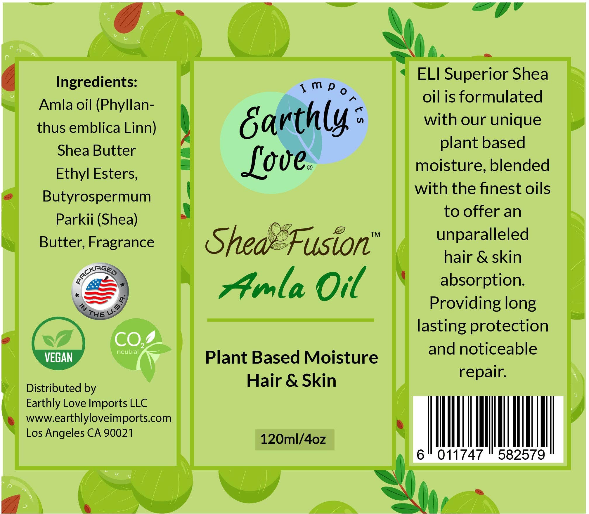 Earthly Love Imports - Venta al por mayor Aceites de baño/corporales - Aceite de amla Shea Fusion6
