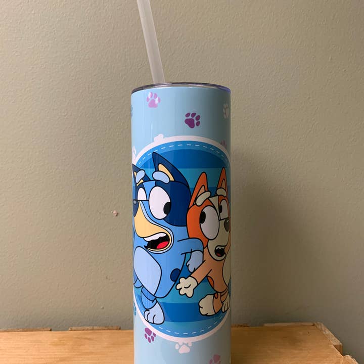 Creations by Trudy - Wholesale Insulated Mug/Tumbler - Blue dog tumbler0