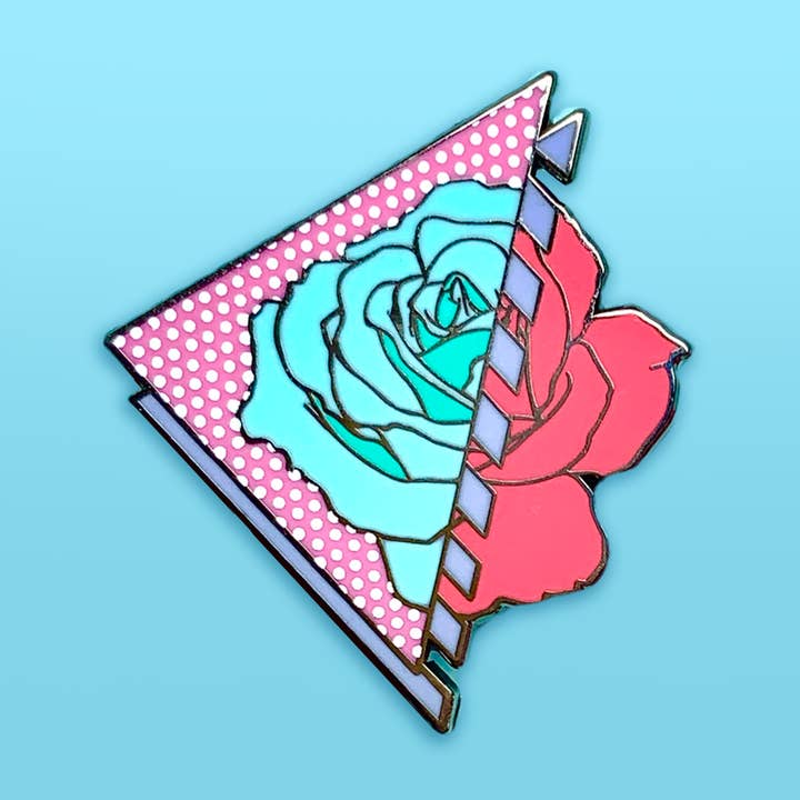 Alfiler de esmalte rosa fracturado para venta al por mayor de Geek Studio