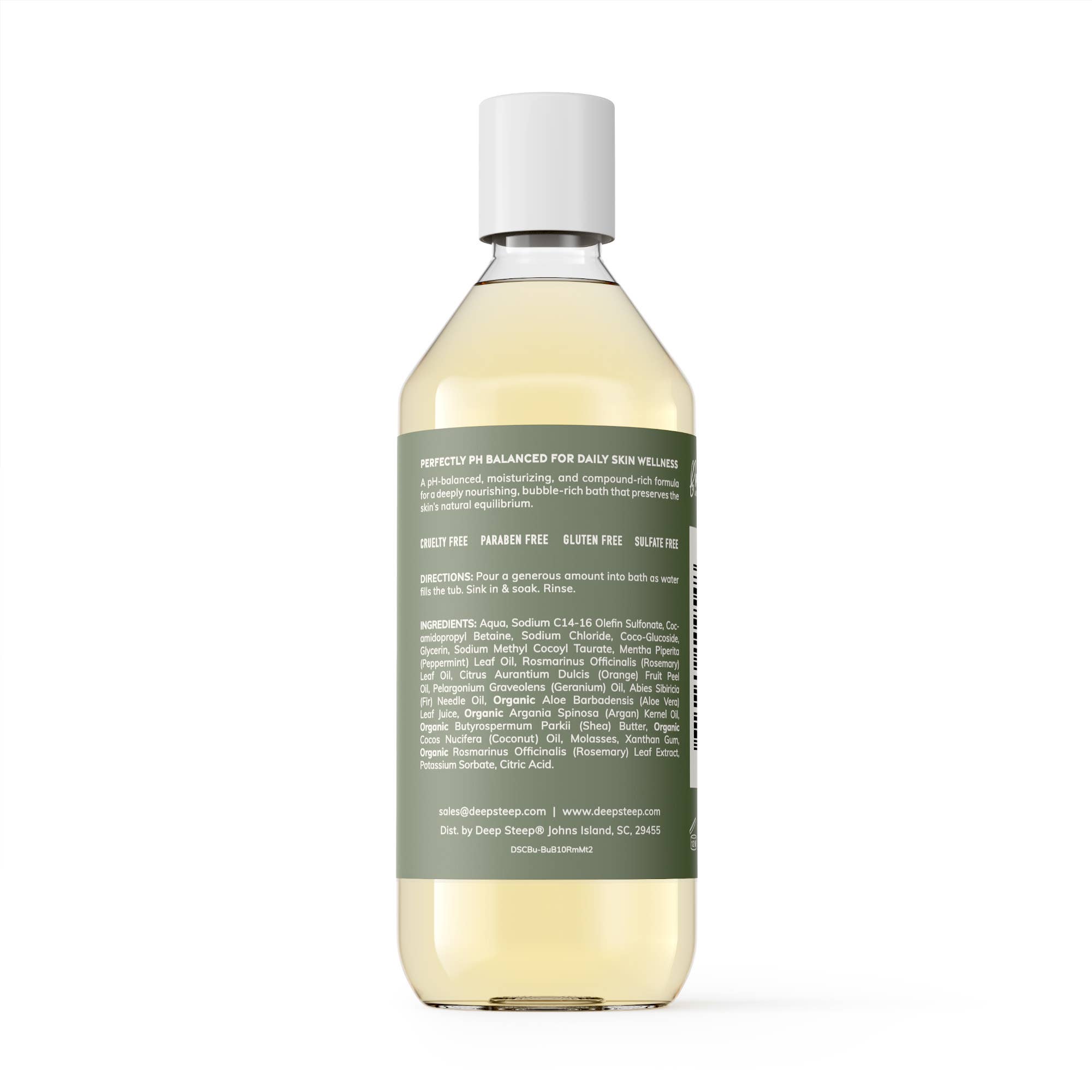 Deep Steep Clean Beauty - Wholesale Bubble Bath - Bubble Bath - Rosemary Mint 10oz1