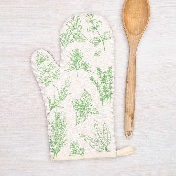 Herb Oven Mitt | Heat Resistant | Right Hand Only for wholesale by Counter Couture