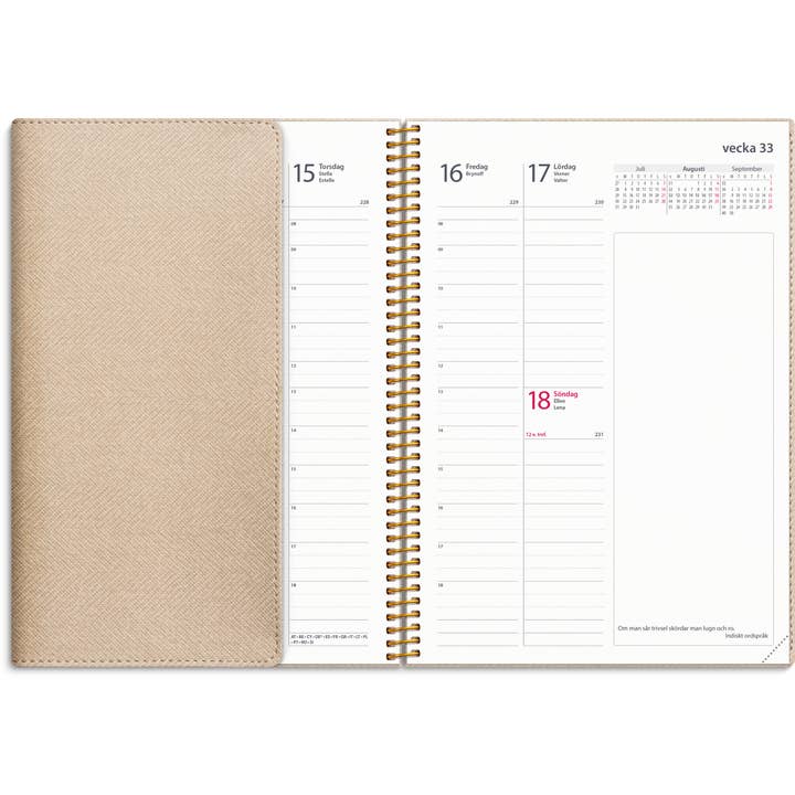 Burde Publishing AB - Wholesale Calendar - Calendar 2024 Business Twist beige1