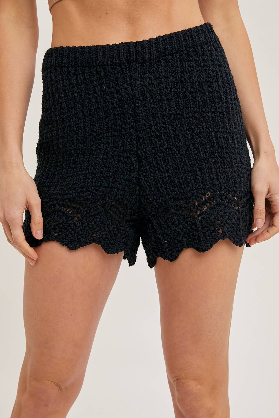 Bluivy - Wholesale Lounge Set - Women's - OPEN KNIT SWEATER PULLOVER & SHORTS SET5