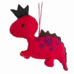 Dinosauro – rosso – ornamento sospeso per la vendita all'ingrosso da parte di Santa and friends