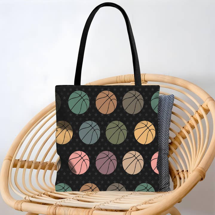 Distressed Basketball Tote Bag for Fans and Athletes for wholesale by Vivtrek
