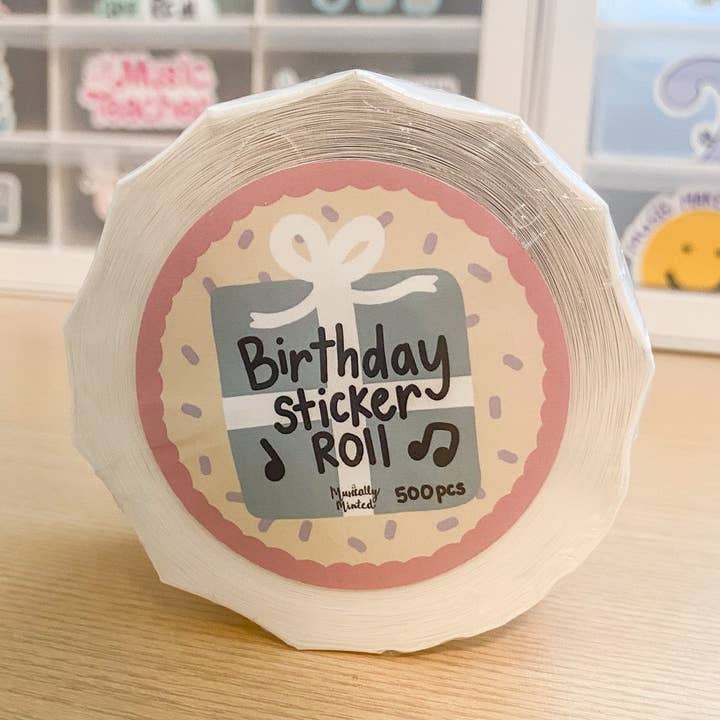 Rollo de pegatinas de cumpleaños para venta al por mayor de Musically Minted