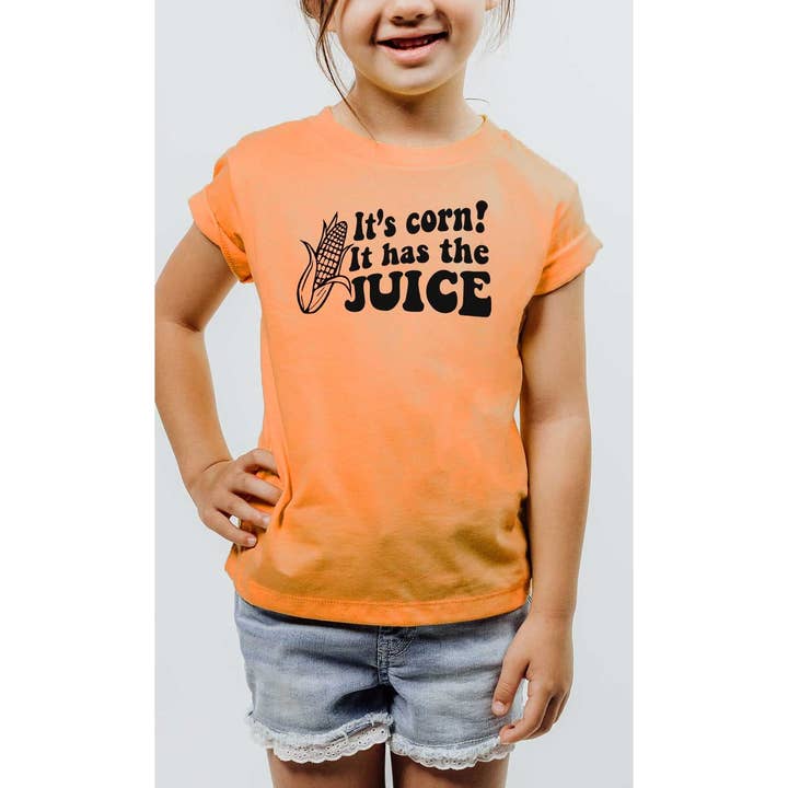 Seu milho tem a camiseta gráfica Juice Kids por atacado de Kids By Kissed Apparel