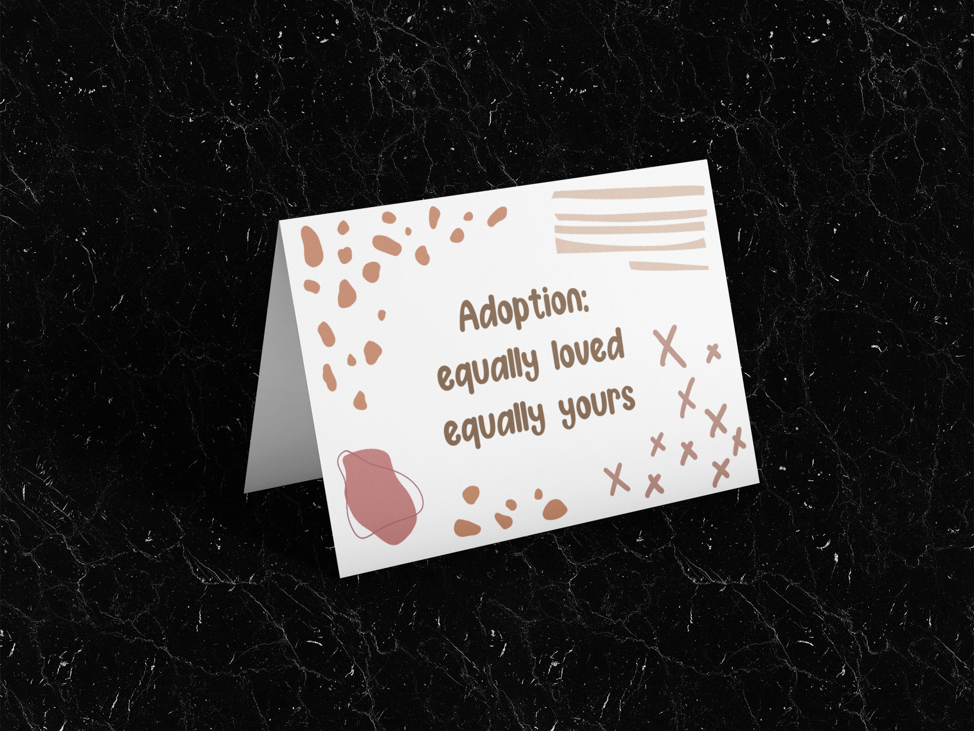 Paperleaf Studios – wholesale Babykort – Adoptionskort: 'Lika älskad, Lika din '4