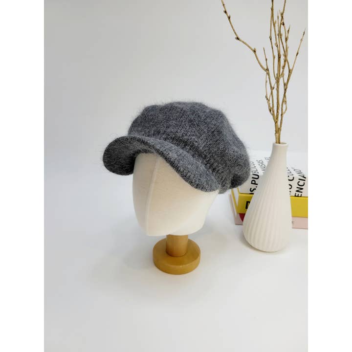Comfortarians - Wholesale Newsboy/Schoolboy Hat - Women's - Angora Wool Newsboy hat, Angora Beret with brim2
