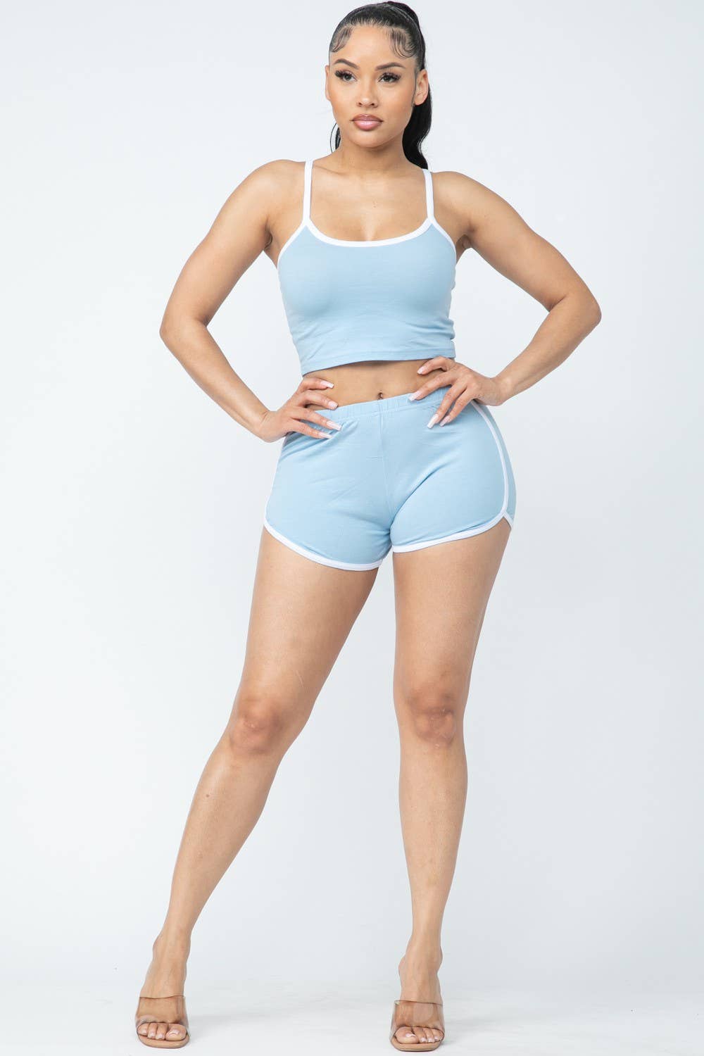 Boswell - Wholesale Lounge Set - Women's - Cotton Short Set With No Sleeve Top9