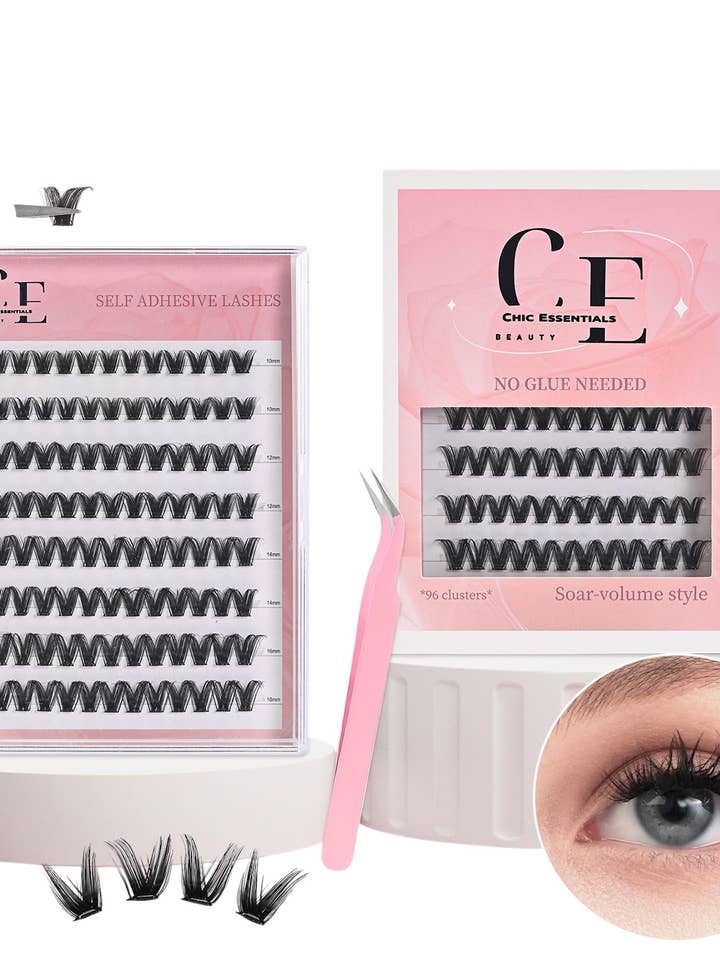 Soar-Volume DIY Cluster Lashes (96 Ct) for wholesale by Chic Essentials Beauty