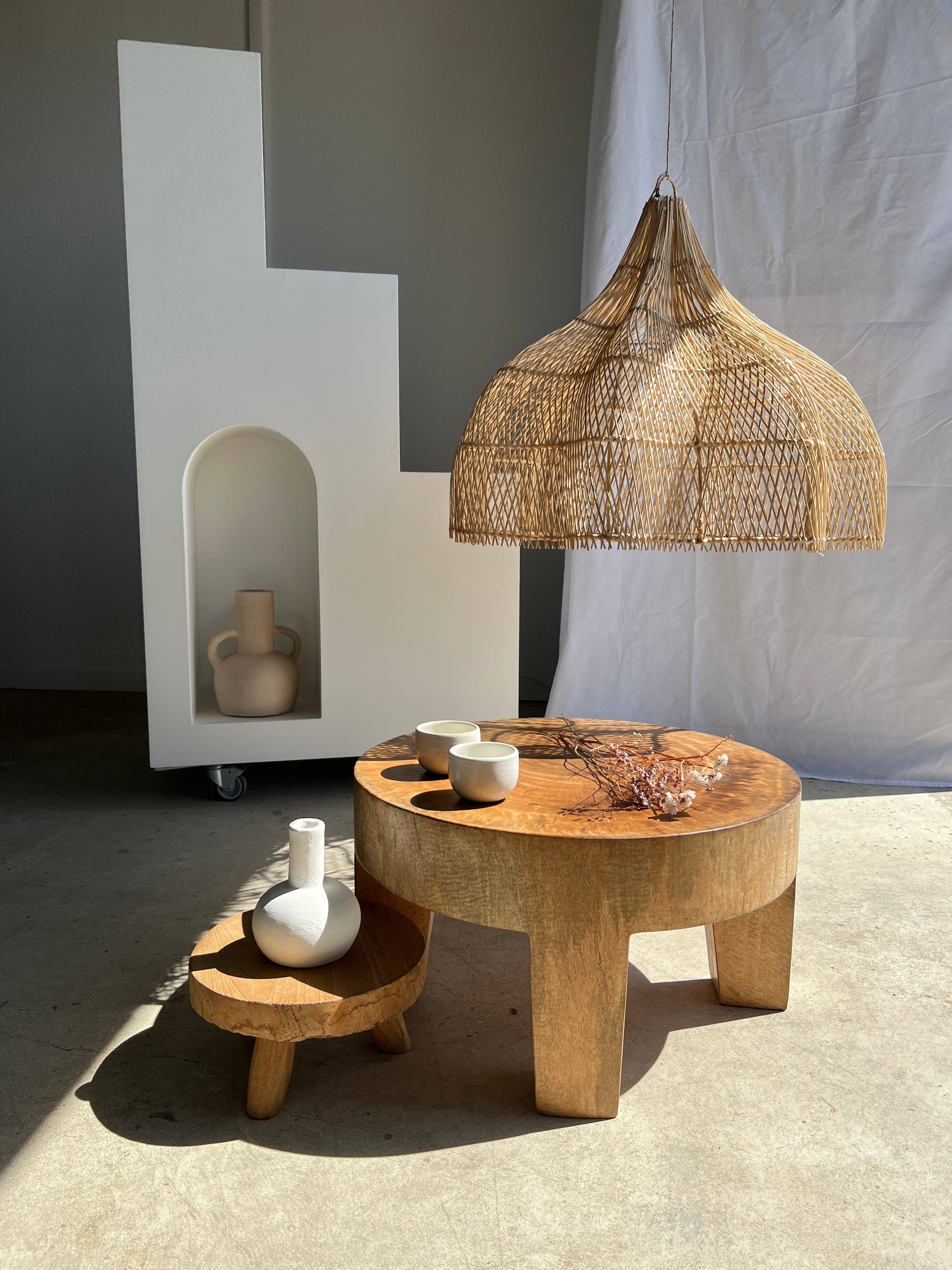 Office Objets - Wholesale Chandelier/Hanging Light - Pendant light, flower-shaped rattan fixture, tulip, corolla H:80cm D80cm69