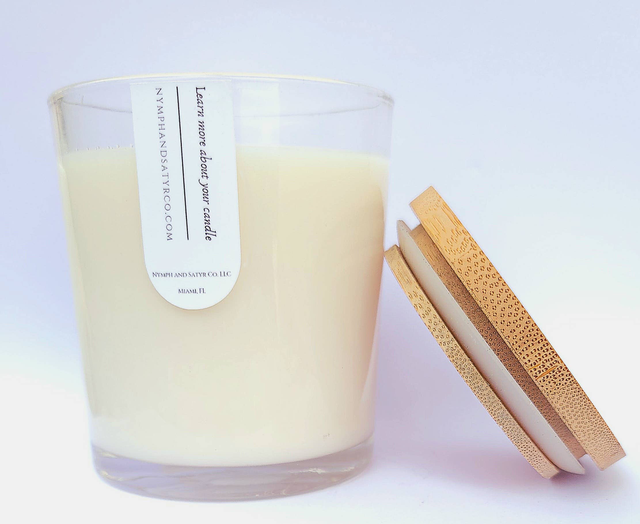 Nymph & Satyr Co. - Wholesale Jar/Filled Candle - New Beginnings • 10oz Soy Crystal Candle (Clear Glass)3