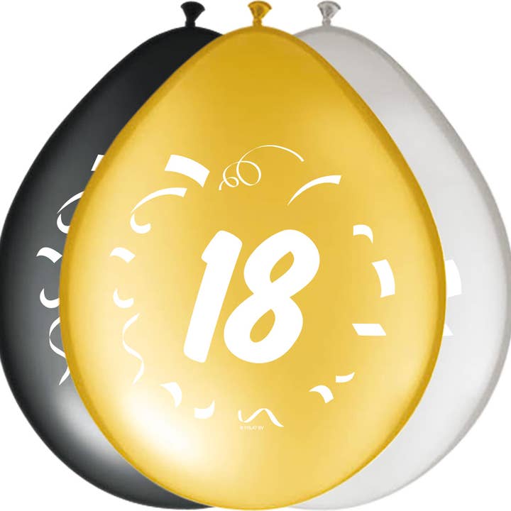 Multi Färger 18: e födelsedag ballonger elegant parti 30cm - 8 bitar för wholesale på Faire