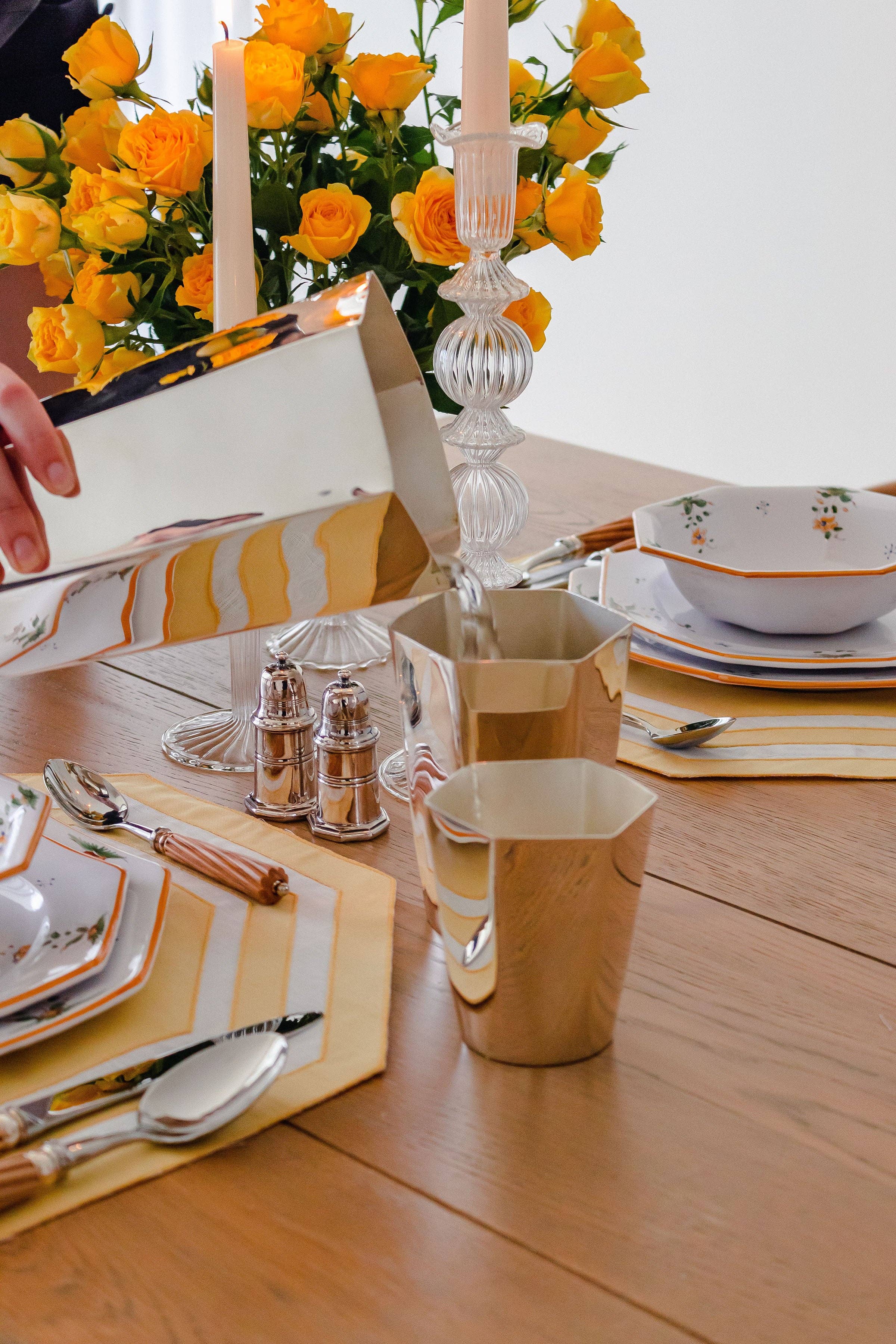 ESENCIAL HOGAR - Wholesale Drinking Glass/Cup - Hexagon Silver-Plated Small Tumbler7