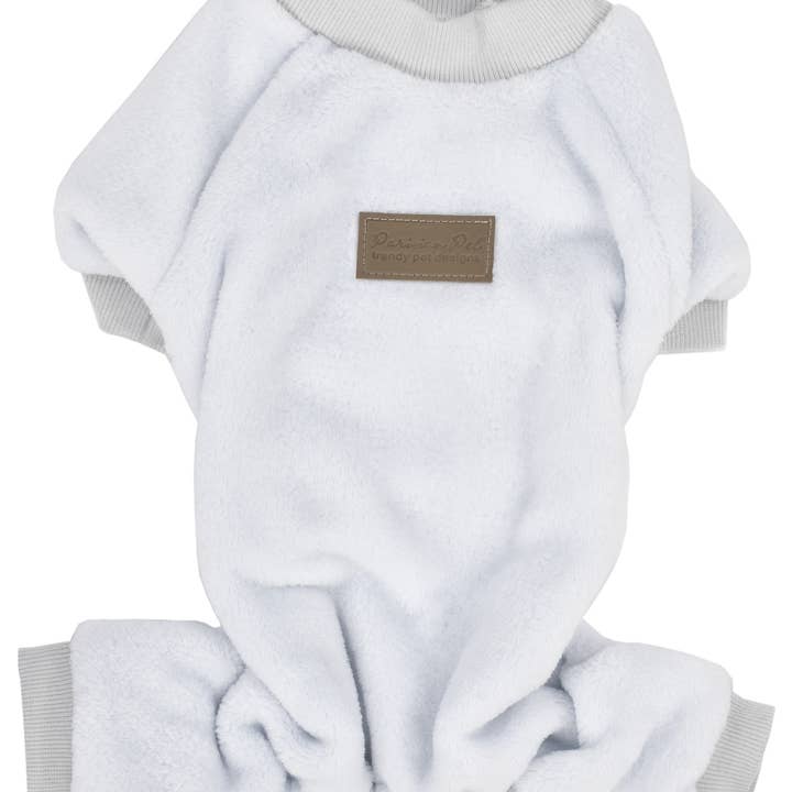 Parisian Pet® - Wholesale Pyjama voor huisdieren - Hond - Velours Pyjama Wolkengrijs – Warme & Modieuze Hondenpyjama's0