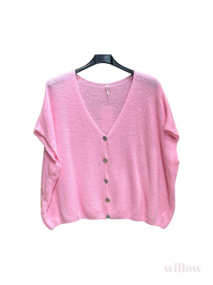 Moonsun - Wholesale Cardigan - Women's - Short-sleeve alpaca v-neck cardigans7