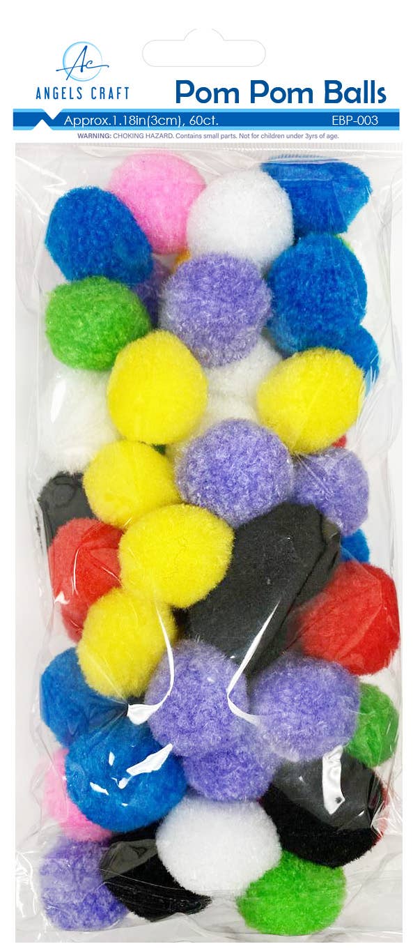 Angels Craft - Wholesale Craft Supplies - Mixed Pom-Poms – Sizes & Colors All in One Pack2