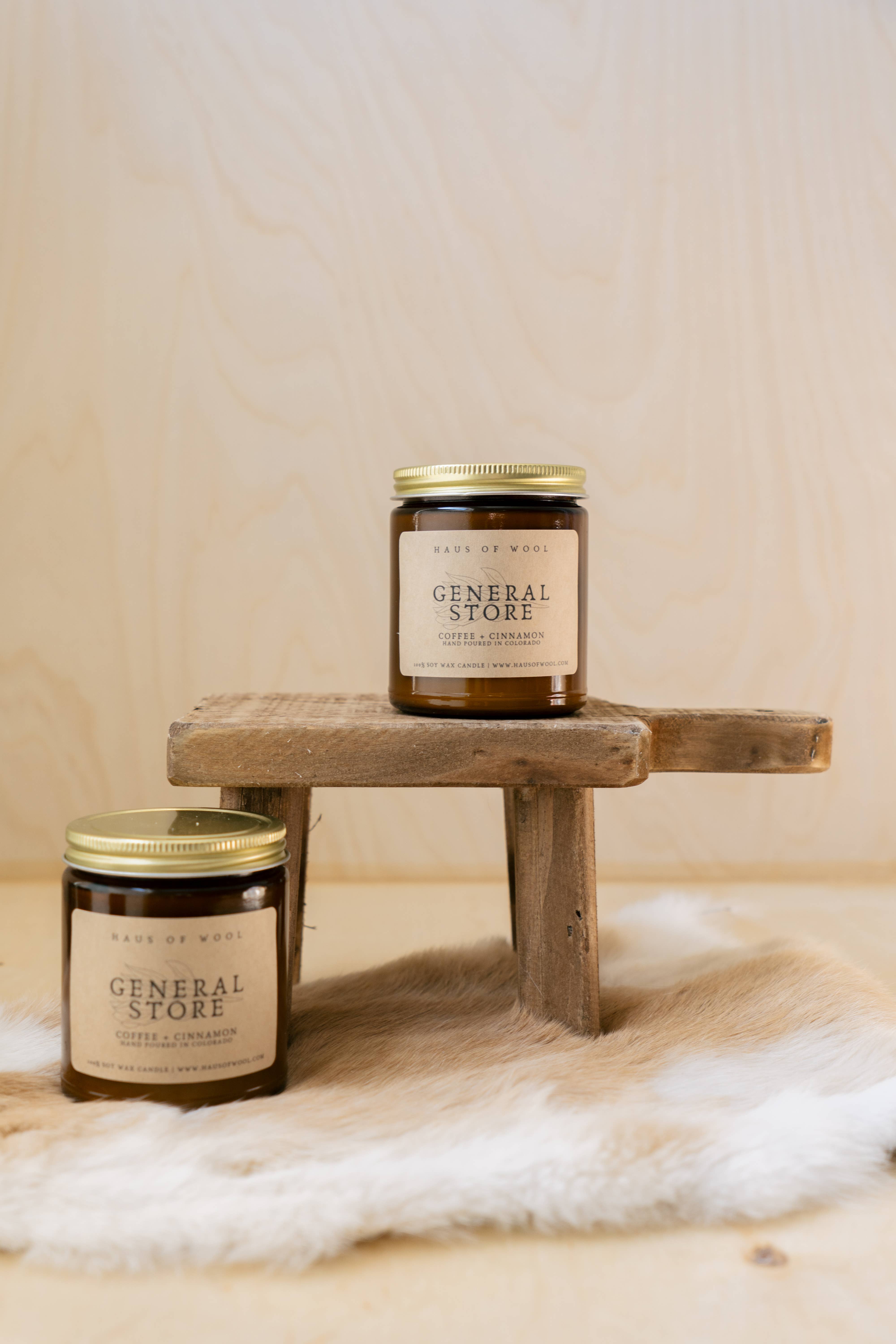 Haus of Wool – Großhandel Kerze im Glas / gefüllte Kerze – Kaffee + Zimt Sojawachs Holzdocht Kerze2
