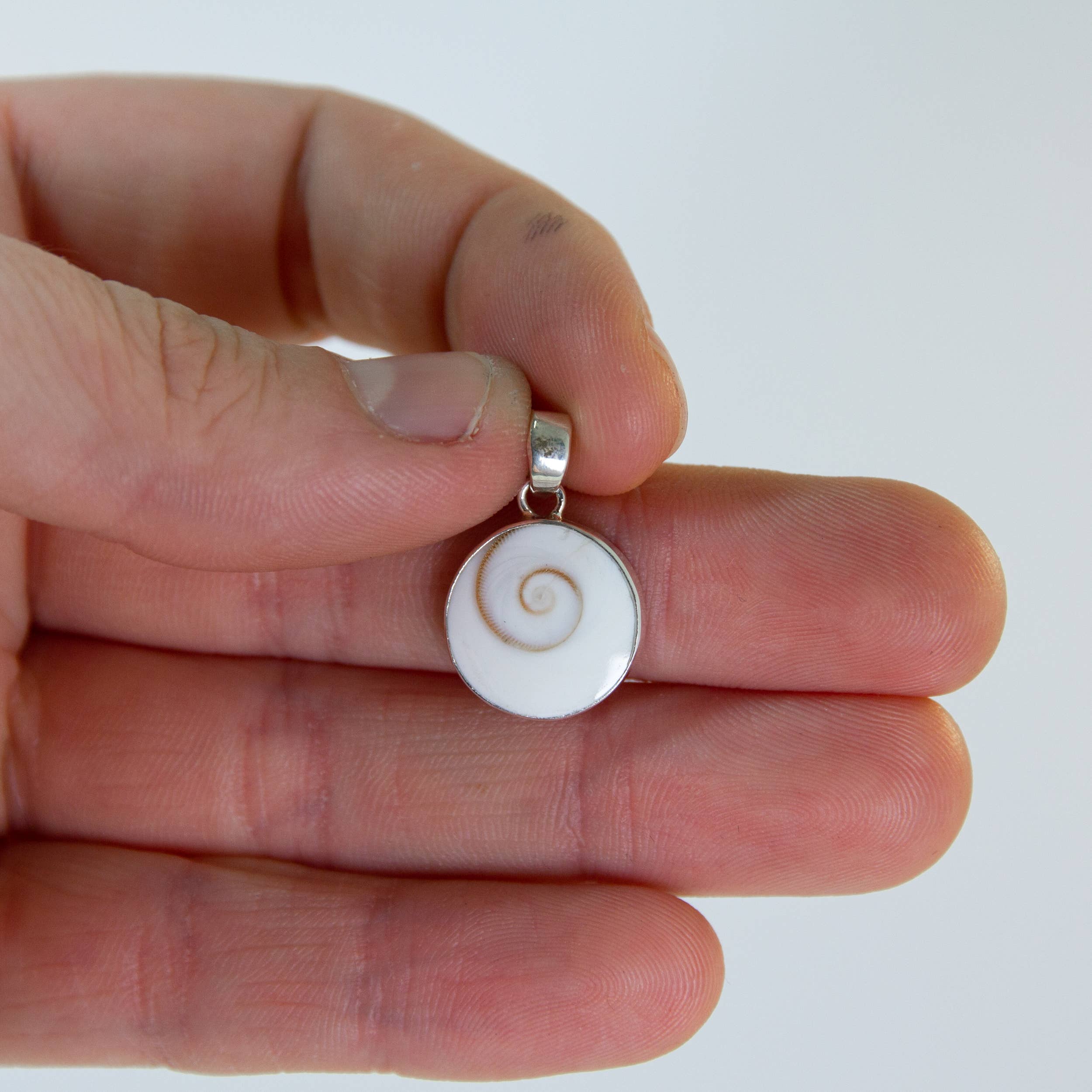 Ajmer by Jodi - Wholesale Individual Charm/Pendant - Petite Round Eye of Shiva Pendant in Sterling Silver8