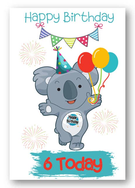 Second Ave Carte d'anniversaire 6 ans pour enfants Koala Bear 6 ans en  vente B2B pour votre magasin – Faire France