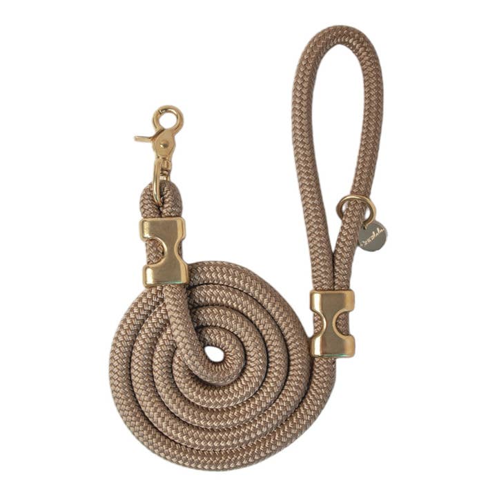 Laisse pour chien en corde beige de 5 pieds pour la vente par Crew LaLa